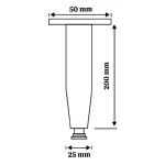 PÉ MOVEIS AÇO RENNA CÔNICO CROMADO 200MM COM REGULAGEM PÉ MOVEIS AÇO RENNA CÔNICO CROMADO 200MM COM REGULAGEM