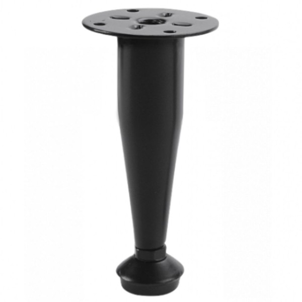 PÉ MOVEIS AÇO RENNA CÔNICO PRETO 100MM COM REGULAGEM