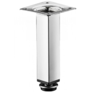 PÉ MOVEIS AÇO RENNA QUADRADO CROMADO 100MM COM REGULAGEM