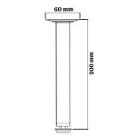 PÉ MOVEIS INOX RENNA QUADRADO POLIDO 200MM COM REGULAGEM