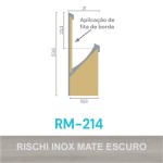 PERFIL ALUMÍNIO ROMETAL CAVA 18MM RM-214 6 MT INOX MATE