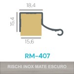 PERFIL ALUMÍNIO ROMETAL FACETATO SAFIRA 15MM RM-407 6 MT INOX MATE PERFIL ALUMÍNIO ROMETAL FACETATO SAFIRA 15MM RM-407 6 MT INOX MATE