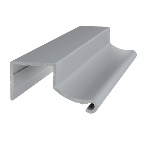 PERFIL ALUMÍNIO ROMETAL FACETATO SAFIRA 15MM RM-407 6 MT INOX MATE