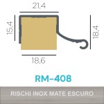PERFIL ALUMÍNIO ROMETAL FACETATO SAFIRA 18MM RM-408 6 MT INOX MATE PERFIL ALUMÍNIO ROMETAL FACETATO SAFIRA 18MM RM-408 6 MT INOX MATE
