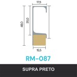 PERFIL ALUMÍNIO ROMETAL GOLA 15MM RM-087 6 MT PRETO