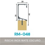 PERFIL ALUMÍNIO ROMETAL GOLA 18MM RM-046 6 MT INOX MATE PERFIL ALUMÍNIO ROMETAL GOLA 18MM RM-046 6 MT INOX MATE