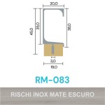 PERFIL ALUMÍNIO ROMETAL GOLA 18MM RM-083 6 MT INOX MATE PERFIL ALUMÍNIO ROMETAL GOLA 18MM RM-083 6 MT INOX MATE