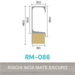 PERFIL ALUMÍNIO ROMETAL GOLA 18MM RM-086 6 MT INOX MATE PERFIL ALUMÍNIO ROMETAL GOLA 18MM RM-086 6 MT INOX MATE