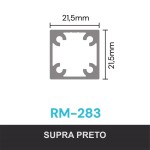 PERFIL ALUMÍNIO ROMETAL LINK RM-283 S/ABAS 3 MT PRETO