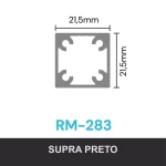 PERFIL ALUMÍNIO ROMETAL LINK RM-283 S/ABAS 3 MT PRETO PERFIL ALUMÍNIO ROMETAL LINK RM-283 S/ABAS 3 MT PRETO