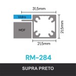 PERFIL ALUMÍNIO ROMETAL LINK RM-284 C/1 ABA 3 MT PRETO