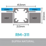 PERFIL ALUMÍNIO ROMETAL LINK RM-311 C/2 ABAS 6 MT NATURAL PERFIL ALUMÍNIO ROMETAL LINK RM-311 C/2 ABAS 6 MT NATURAL