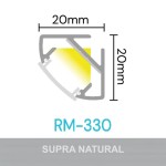 PERFIL ALUMÍNIO ROMETAL P/LED CANTO 45º RM-330 3 MT NATURAL