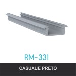 PERFIL ALUMÍNIO ROMETAL P/LED EMBUTIR RM-331 3 MT PRETO