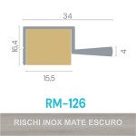 PERFIL ALUMÍNIO ROMETAL TESTEIRA 15MM RM-126 6 MT INOX MATE PERFIL ALUMÍNIO ROMETAL TESTEIRA 15MM RM-126 6 MT INOX MATE