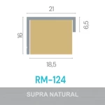 PERFIL ALUMÍNIO ROMETAL TESTEIRA 18MM RM-124 6 MT NATURAL