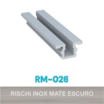 PERFIL ALUMÍNIO ROMETAL TRILHO INFERIOR RM-026 6 MT INOX MATE