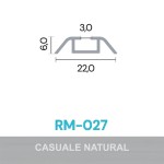 PERFIL ALUMÍNIO ROMETAL TRILHO INFERIOR RM-027 6 MT NATURAL