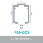 PERFIL ALUMÍNIO ROMETAL TRILHO SUPERIOR RM-003 P/RO-82 6 MT NATURAL