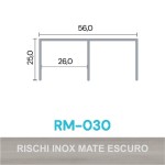 PERFIL ALUMÍNIO ROMETAL TRILHO SUPERIOR RM-030 6 MT INOX MATE PERFIL ALUMÍNIO ROMETAL TRILHO SUPERIOR RM-030 6 MT INOX MATE