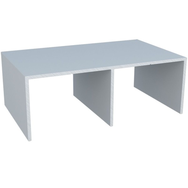 PERFIL ALUMÍNIO ROMETAL TRILHO SUPERIOR RM-038 6 MT INOX MATE