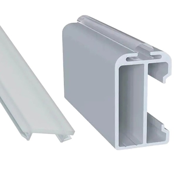 PERFIL ALUMÍNIO ROMETAL TUBO CABIDEIRO LED RM-369-BAG 3 MT C/DIFUSOR