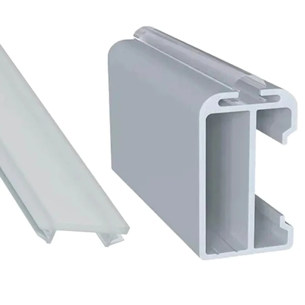 PERFIL ALUMÍNIO ROMETAL TUBO CABIDEIRO LED RM-369-BAG 3 MT C/DIFUSOR