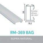 PERFIL ALUMÍNIO ROMETAL TUBO CABIDEIRO LED RM-369-BAG 3 MT C/DIFUSOR PERFIL ALUMÍNIO ROMETAL TUBO CABIDEIRO LED RM-369-BAG 3 MT C/DIFUSOR