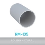 PERFIL ALUMÍNIO ROMETAL TUBO CABIDEIRO REDONDO RM-135 6 MT POLIDO