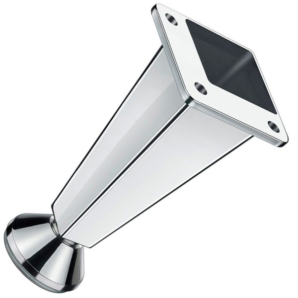 PÉ MÓVEIS METAL CÔNICO 120MM CROMADO