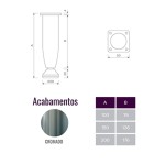 PÉ MÓVEIS METAL CÓRSIA 150MM CROMADO PÉ MÓVEIS METAL CÓRSIA 150MM CROMADO