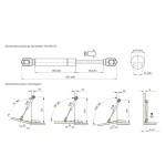 PISTÃO A GÁS TN MINI FIT INVERSO 40N CINZA
