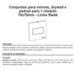 PLACA + SUPORTE MARGIRIUS SLEEK MÓVEL 70X70MM BRANCA