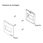 PLACA + SUPORTE MARGIRIUS SLEEK MÓVEL 70X70MM BRANCA