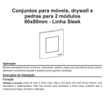 PLACA + SUPORTE MARGIRIUS SLEEK MÓVEL 80X80MM BRANCA
