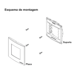 PLACA + SUPORTE MARGIRIUS SLEEK MÓVEL 80X80MM BRANCA