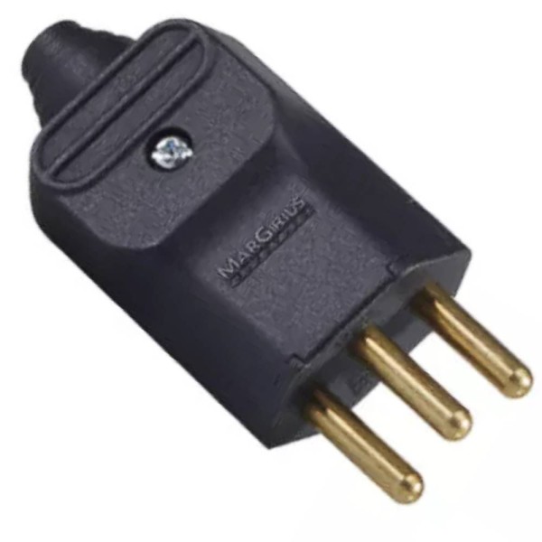 PLUGUE MACHO MARGIRIUS RETO 2P+T 20A PRETO