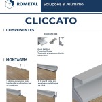 PONTEIRA ROMETAL CLICATO 18MM PE-304 PAR CHAMPAGNE/INOX