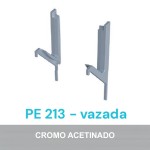 PONTEIRA ROMETAL CAVA 15MM PE-213 VAZADA PAR CROMO ACETINADO