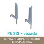 PONTEIRA ROMETAL CAVA 15MM PE-213 VAZADA PAR CHAMPAGNE/INOX