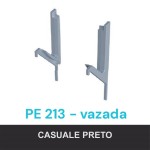 PONTEIRA ROMETAL CAVA 15MM PE-213 VAZADA PAR PRETA