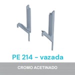 PONTEIRA ROMETAL CAVA 18MM PE-214 VAZADA PAR CROMO ACETINADO