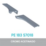 PONTEIRA ROMETAL FACETATO 18MM PE-183 S7018 PAR CROMO ACETINADO