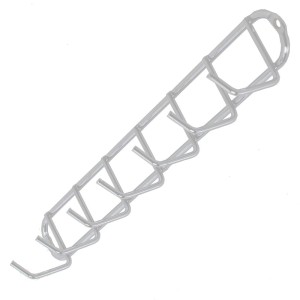 PORTA VASSOURA CROMOZINCO PAREDE 7 GANCHO BRANCO