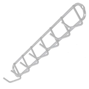 PORTA VASSOURA CROMOZINCO PAREDE 7 GANCHO BRANCO