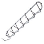 PORTA VASSOURA CROMOZINCO PAREDE 7 GANCHO CROMADO PORTA VASSOURA CROMOZINCO PAREDE 7 GANCHO CROMADO