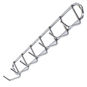 PORTA VASSOURA CROMOZINCO PAREDE 7 GANCHO CROMADO