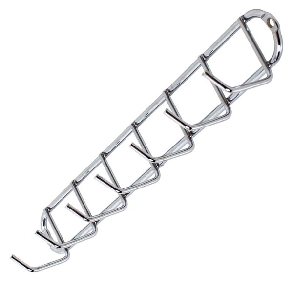 PORTA VASSOURA CROMOZINCO PAREDE 7 GANCHO CROMADO