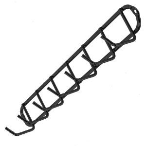 PORTA VASSOURA CROMOZINCO PAREDE 7 GANCHO PRETO