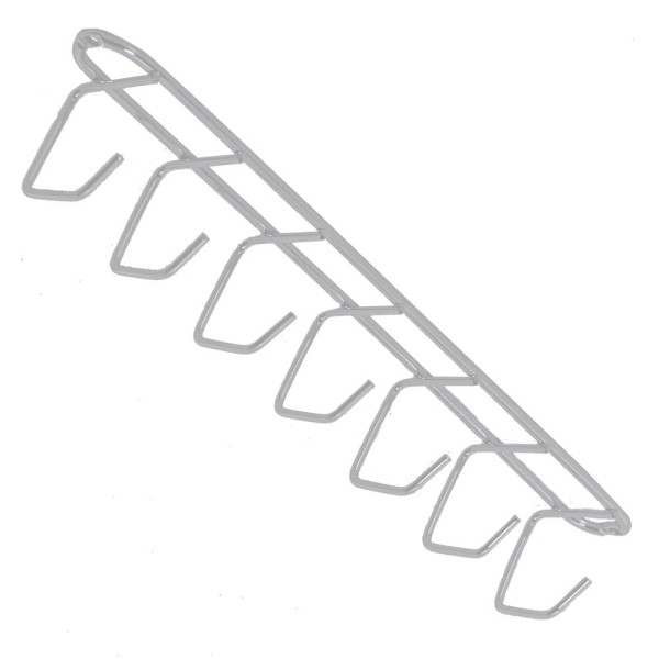 PORTA VASSOURA CROMOZINCO TETO 7 GANCHO BRANCO